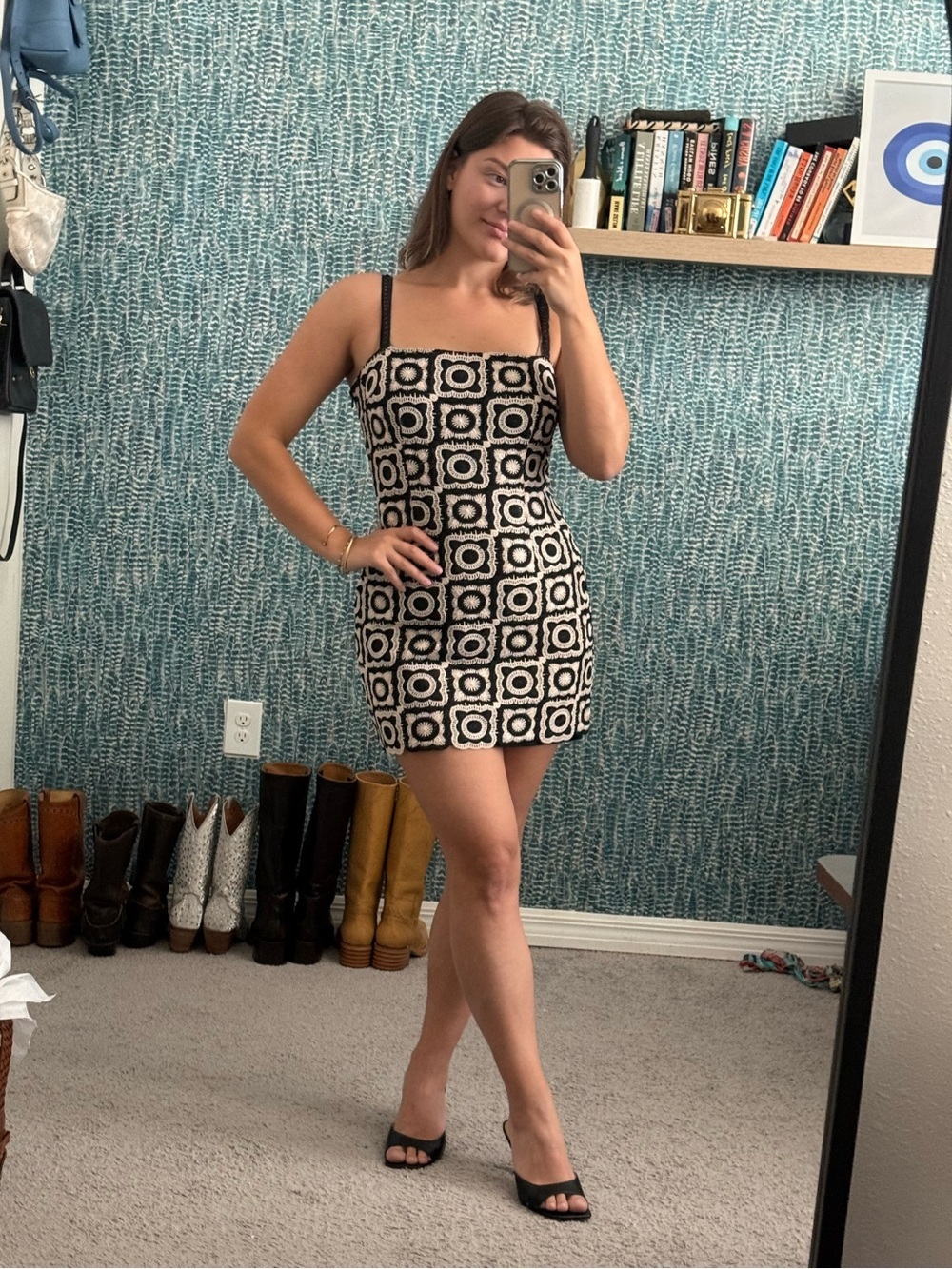 Saylor Risette Crochet Mini Dress size large